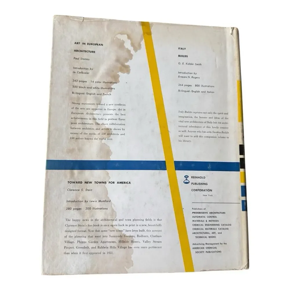Sweden Builds G.E. Kidder Smith‎ Reinhold Architecture VTG Hardcover Book READ